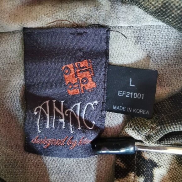 ANAC Designed by Kimi Vintage Y2K Long Sheer Sleeve Fitted Top -  Sz Vintage L - Picture 8 of 9